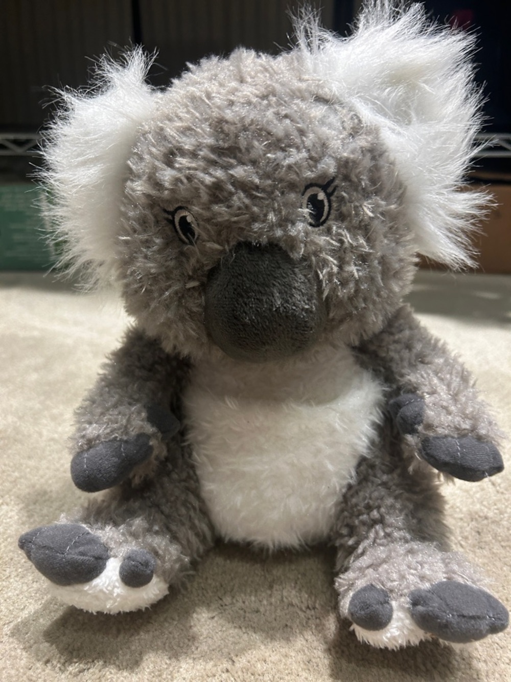 Plush Grey and White Koala Small Pet Toy